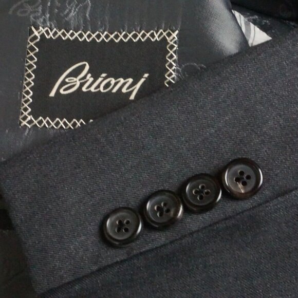 Brioni NM Colosse Solid Gray RECENT 100% Wool Sport Coat Jacket Sz 42L
